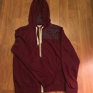 Maroon Empyre Zip-up Sweater size Large
